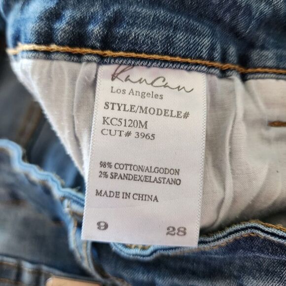 Kancan‎ raw fringe hem distressed skinny ankle jeans womens size 9 28 - Picture 6 of 8